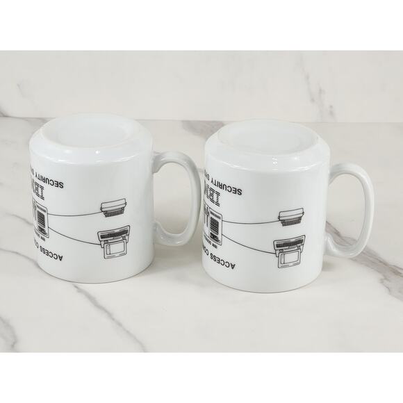 IBM Security Systems Cybersecurity Coffee Mug 14oz Teacup 80s 4" x2 Vintage - Picture 15 of 15